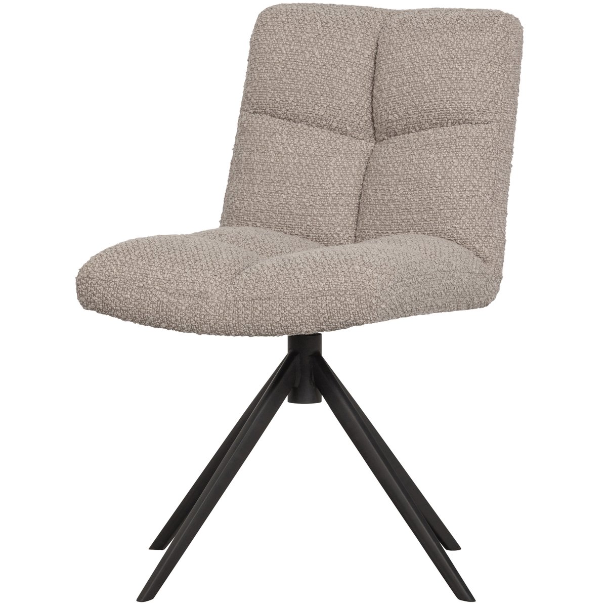 Chaise de table rotatif bouclé VINNY sable, WOOOD