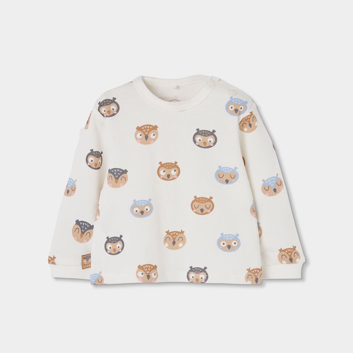 Ensemble maille bébé garçon imprimé hiboux multicolore, BOBOLI