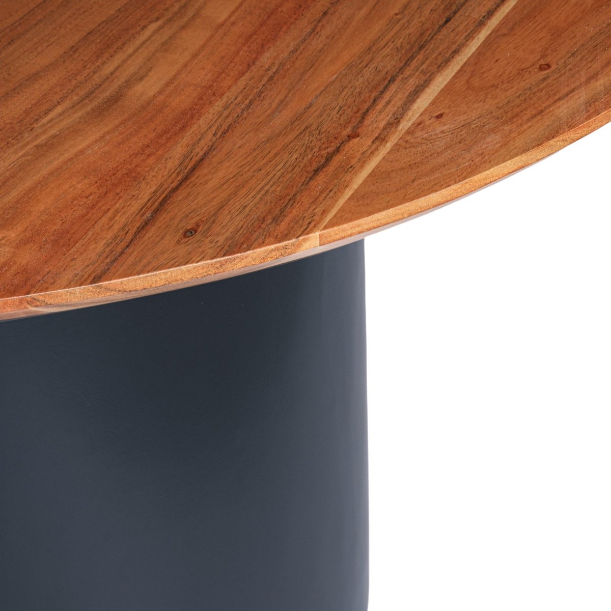 Table ronde contemporaine D115 4 places en acacia - SAJO bleu foncé, HELLIN, DEPUIS 1862