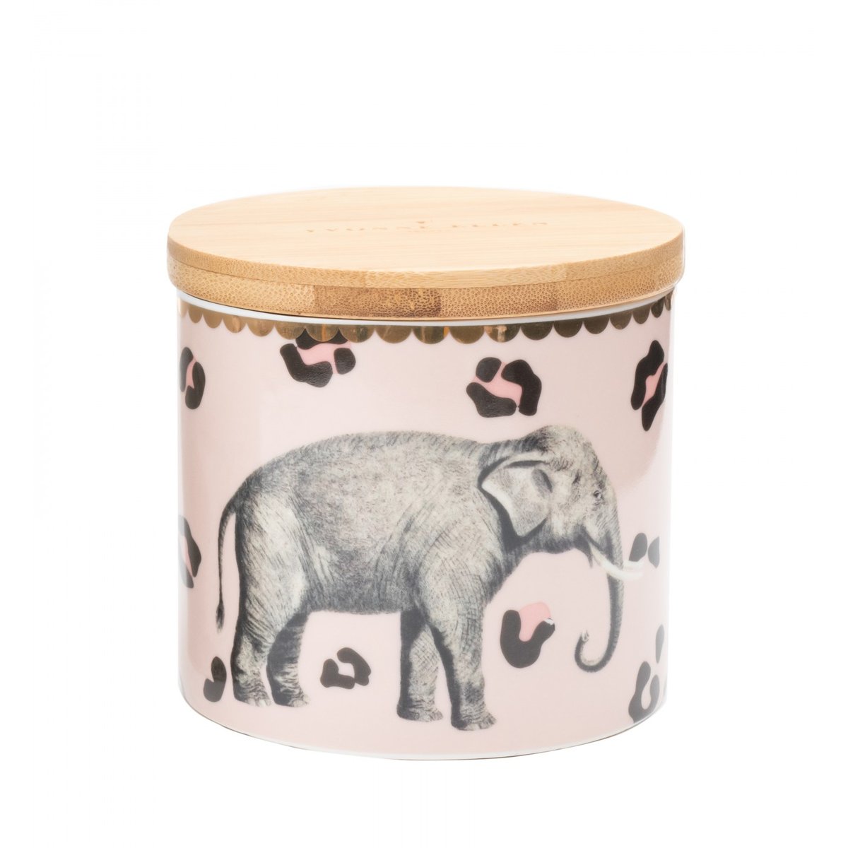 Pot Hermétique Elephant 9 cm multicolor , détails bords dorés, YVONNE ELLEN