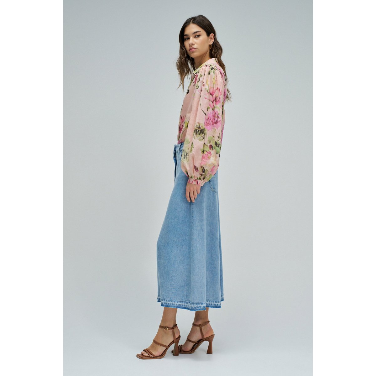 JUPE MIDI EN LIGHTDENIM bleu, SALSA JEANS