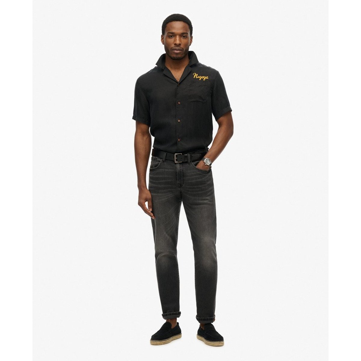 Chemise Merchant Suika météorite noir, SUPERDRY