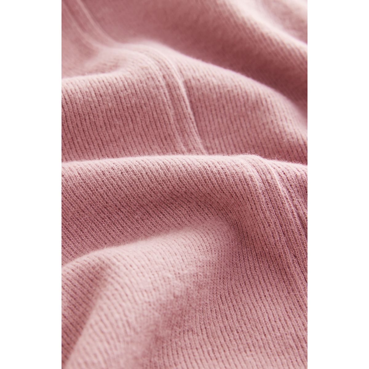 Pull ras du cou côtelé doux avec surpiqûres rose blush, NEXT