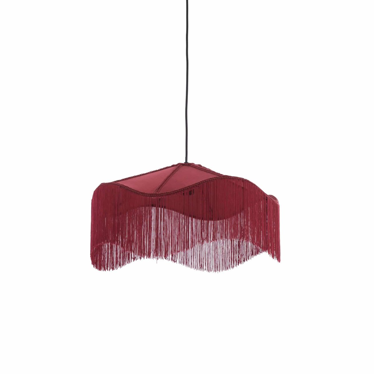 Lampe Suspendue Métal TIFFANY bordeaux, LIGHT & LIVING