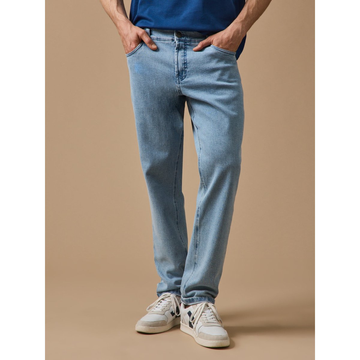 Jean regular  coton biologique denim bleach, CYRILLUS