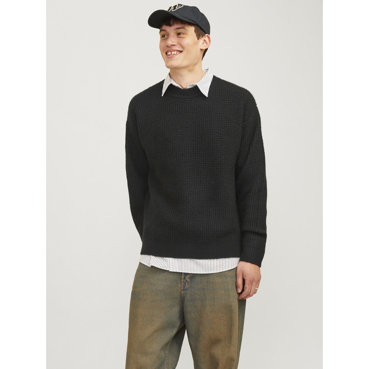Pull En Maille noire - black, JACK & JONES