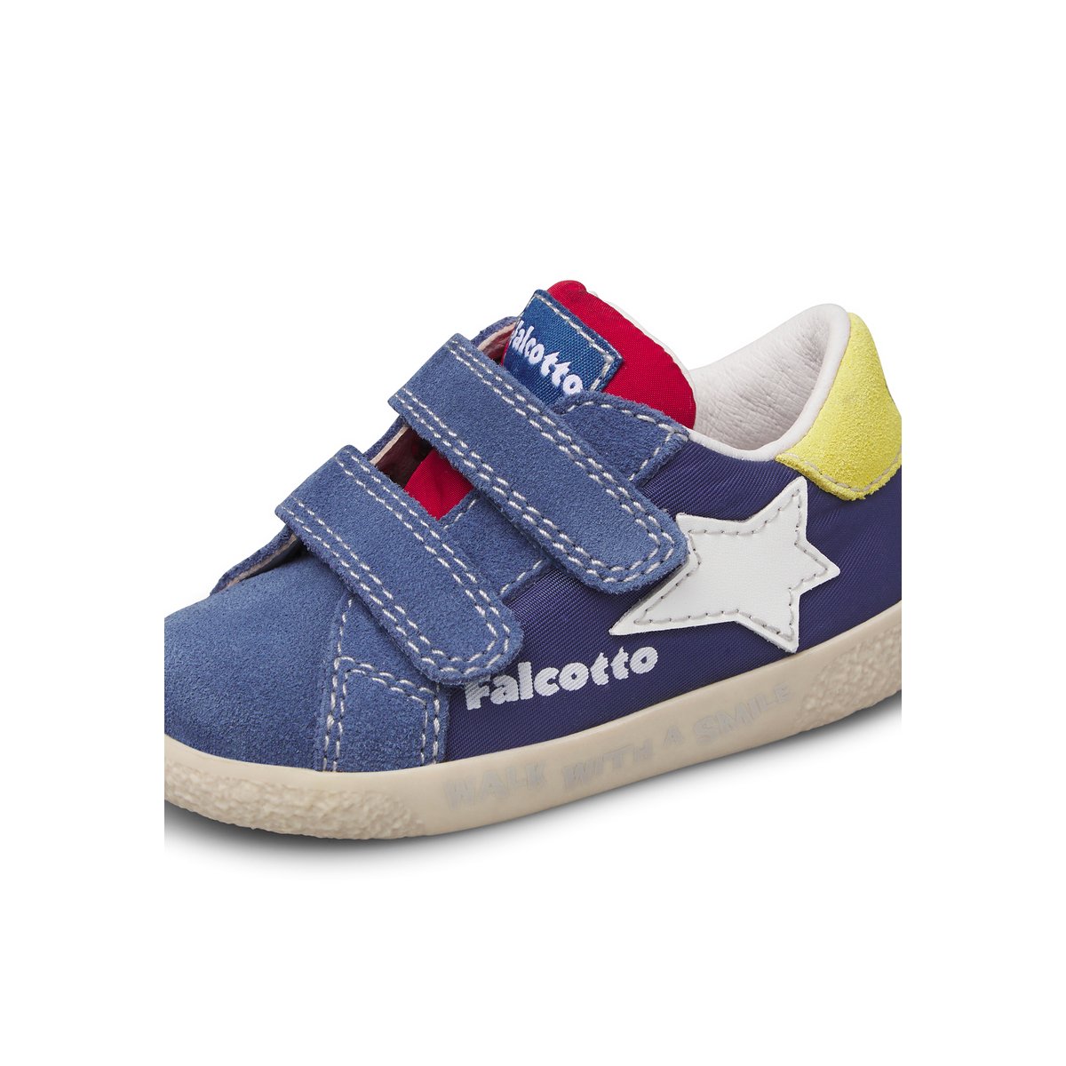 Sneakers en daim et tissu technique ALNOITE 2 VL. bleu-, FALCOTTO