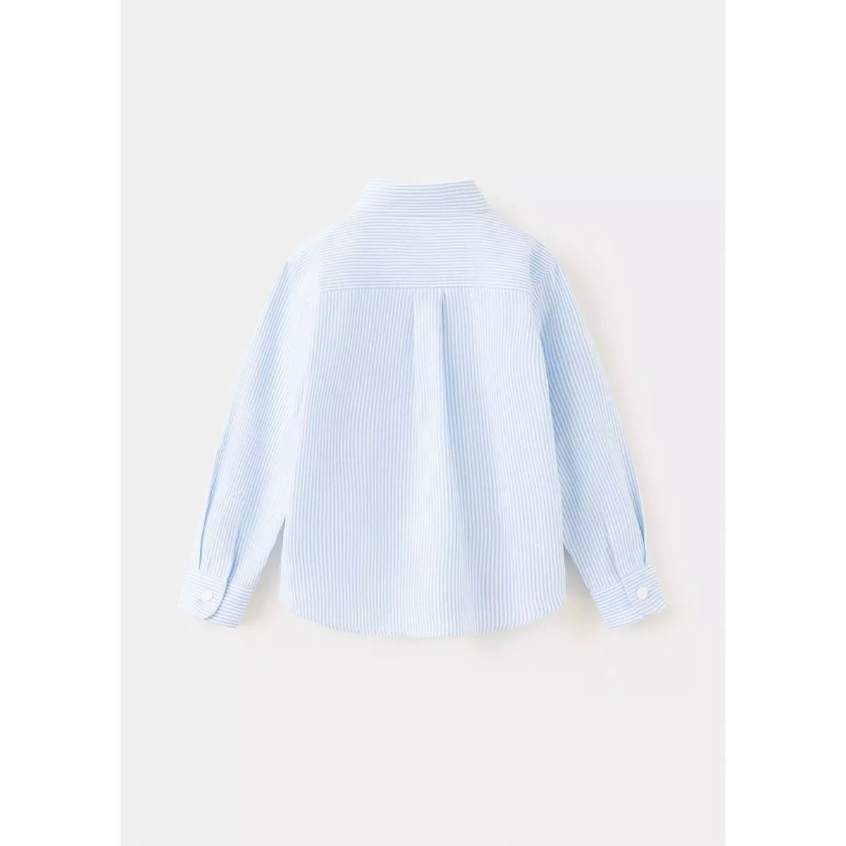 Chemise Oxford coton à rayures bleu ciel, MANGO BABY