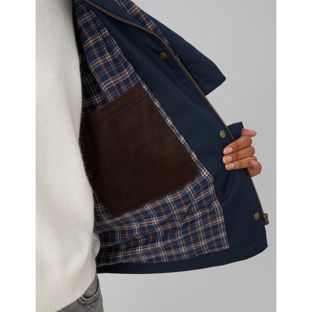 Veste cape amovible bleu foncé, BZB