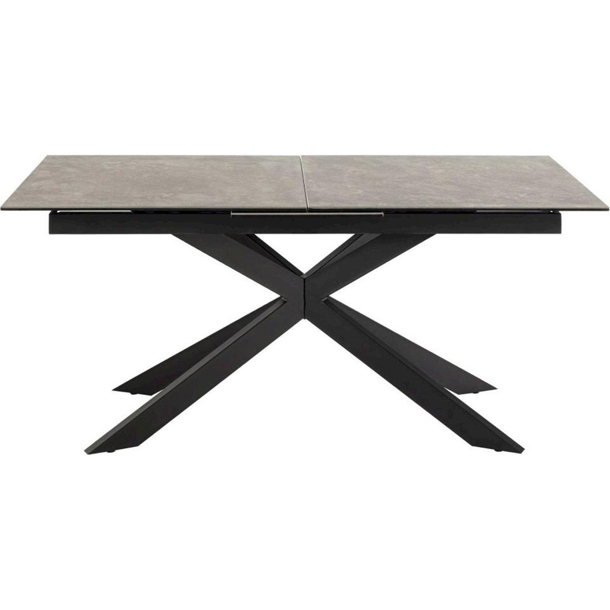 Table à manger extensible céramique SHIMESS noir effet béton, RECOLLECTION