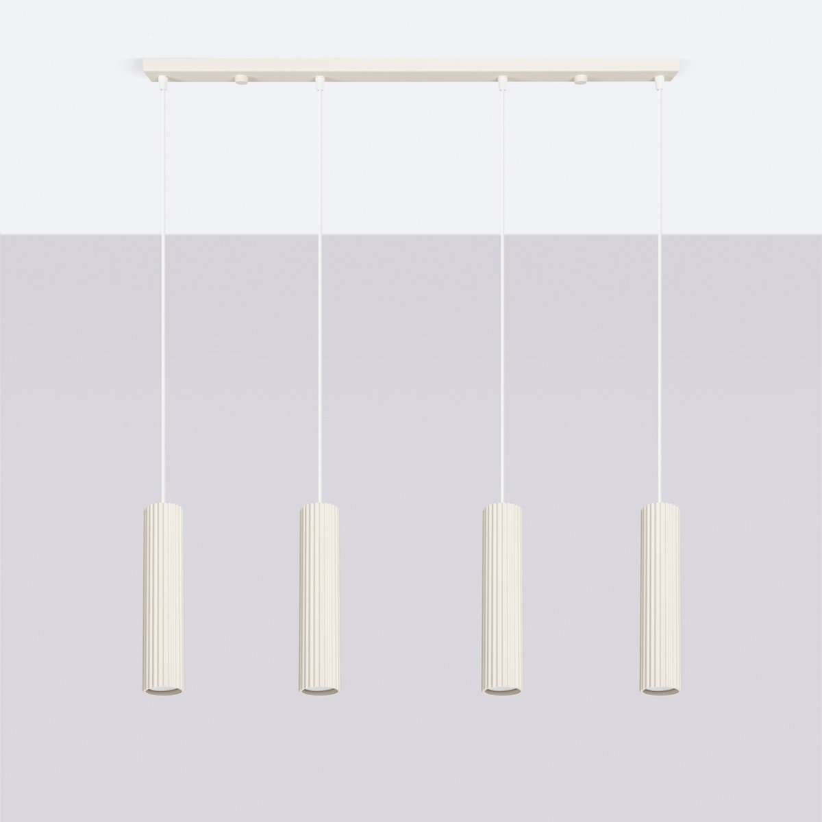 Suspension Aluminium Beige GU10 4 Karbon beige, EDEN