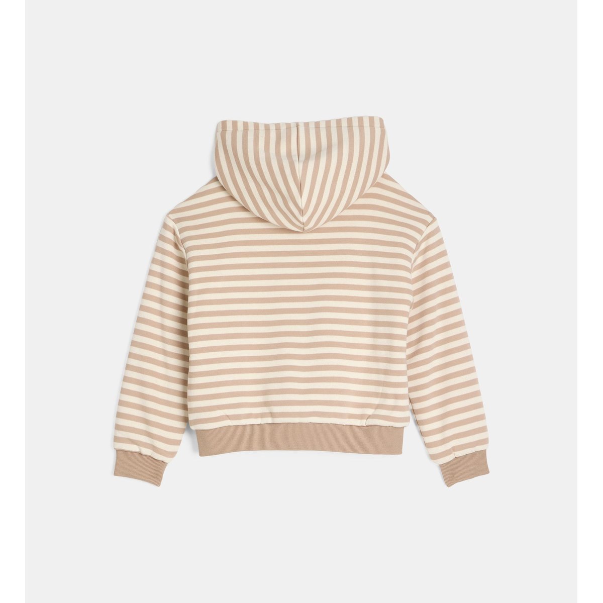 Gilet à capuche zippé vonic kids fourrée écru et beige, CADET ROUSSELLE