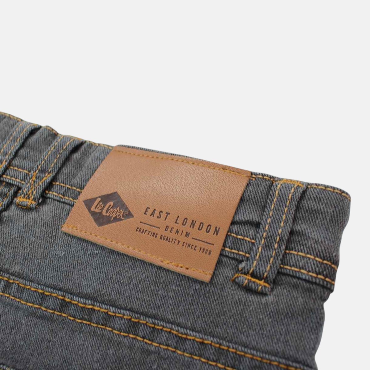 Bermuda en jean délavé, coupe droite ROADTRIP gris délavé, LEE COOPER