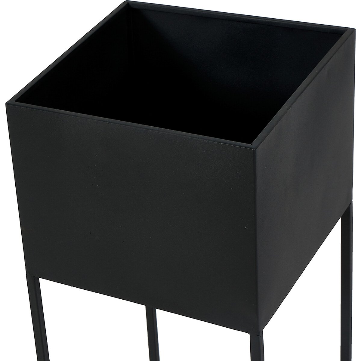 Set of 2 Graphite Metal Planters grey, ÉDITÉ