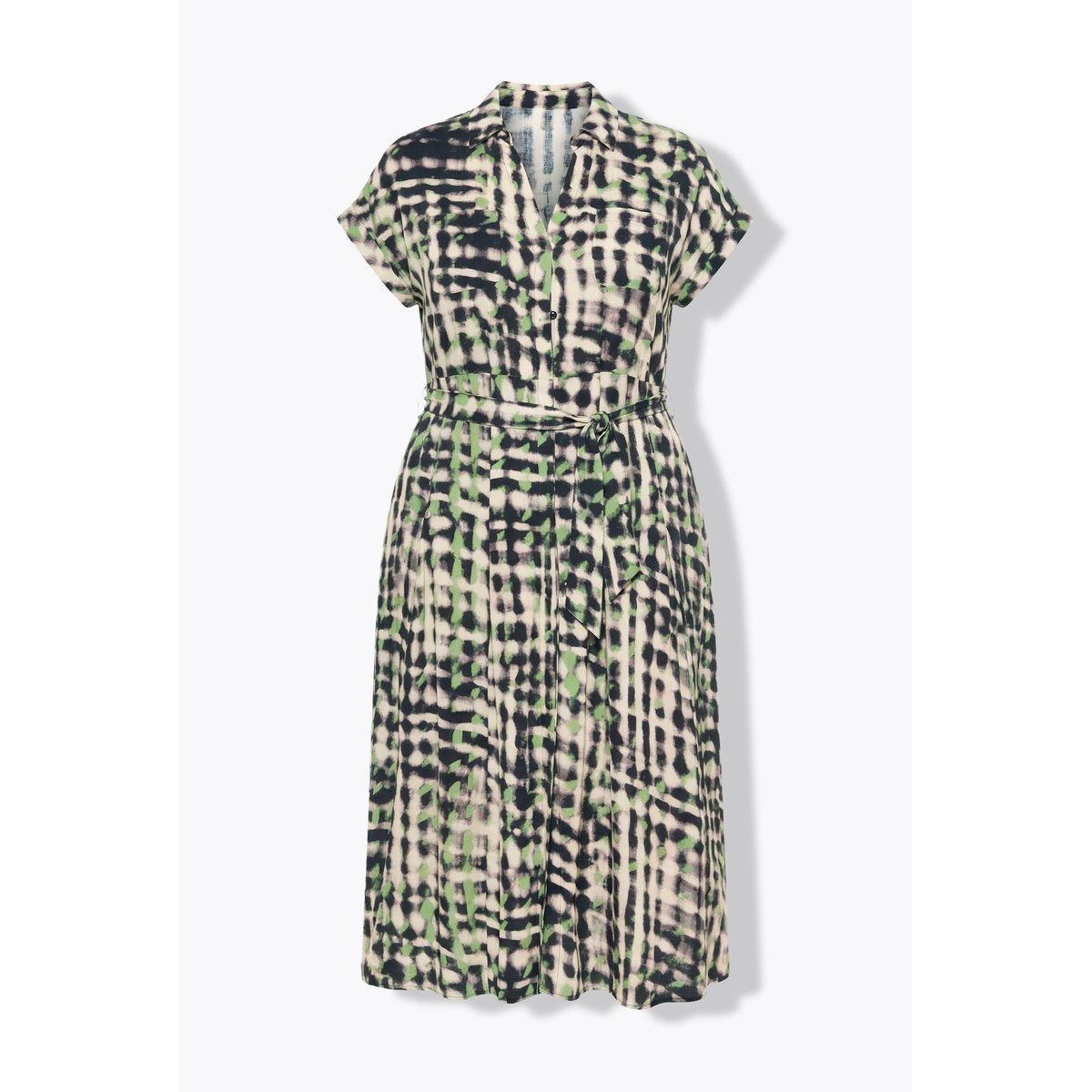 Robe maxi, ceinture à nouer gris beige, ULLA POPKEN