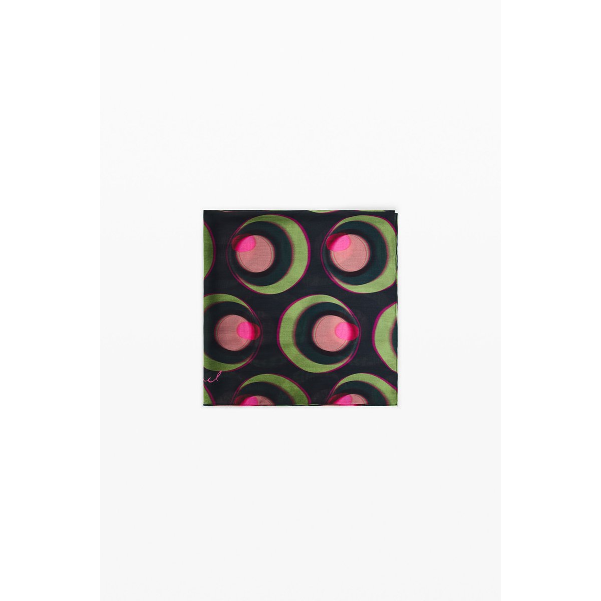 Foulard carré imprimé multicolore, DESIGUAL
