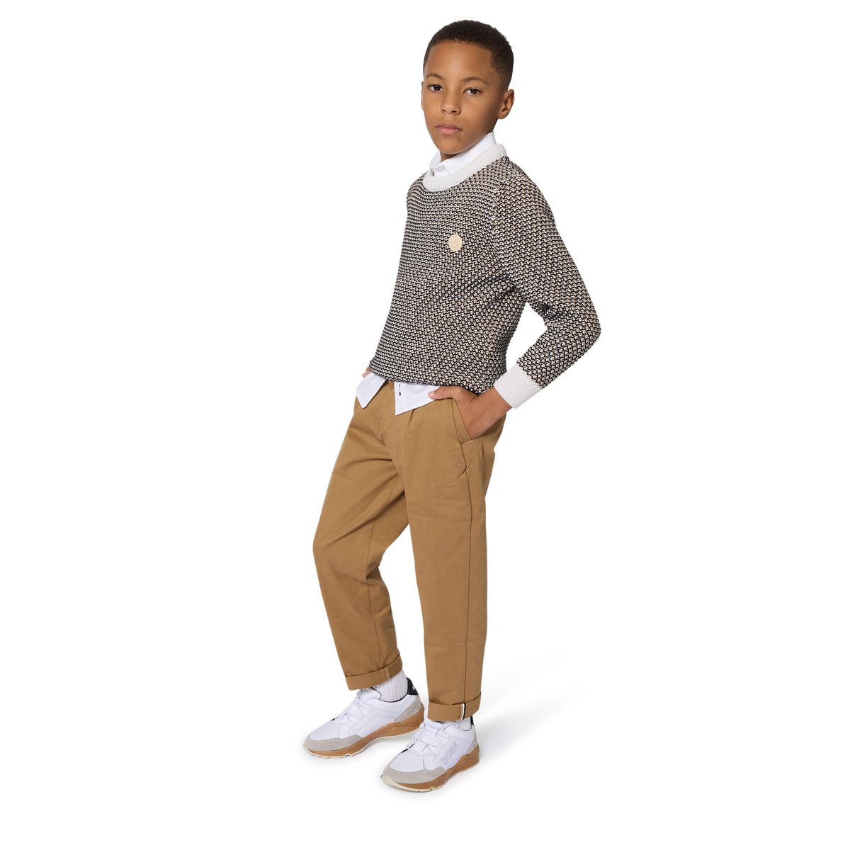 Pull tricoté black, BOSS KIDSWEAR