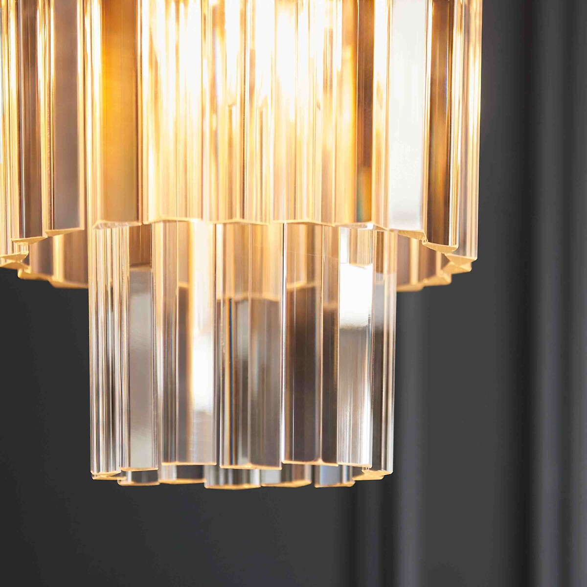 Coma Tiered Glass Pendant Light brass, ÉDITÉ