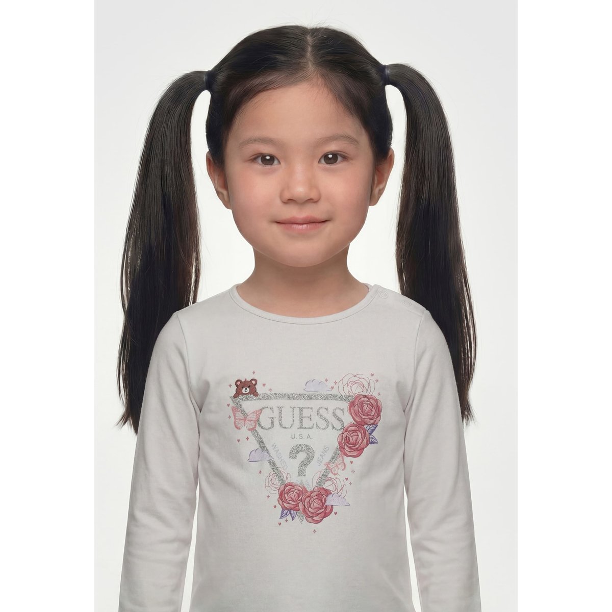 T-Shirt Avec Logo Imprimé blanc, GUESS KIDS