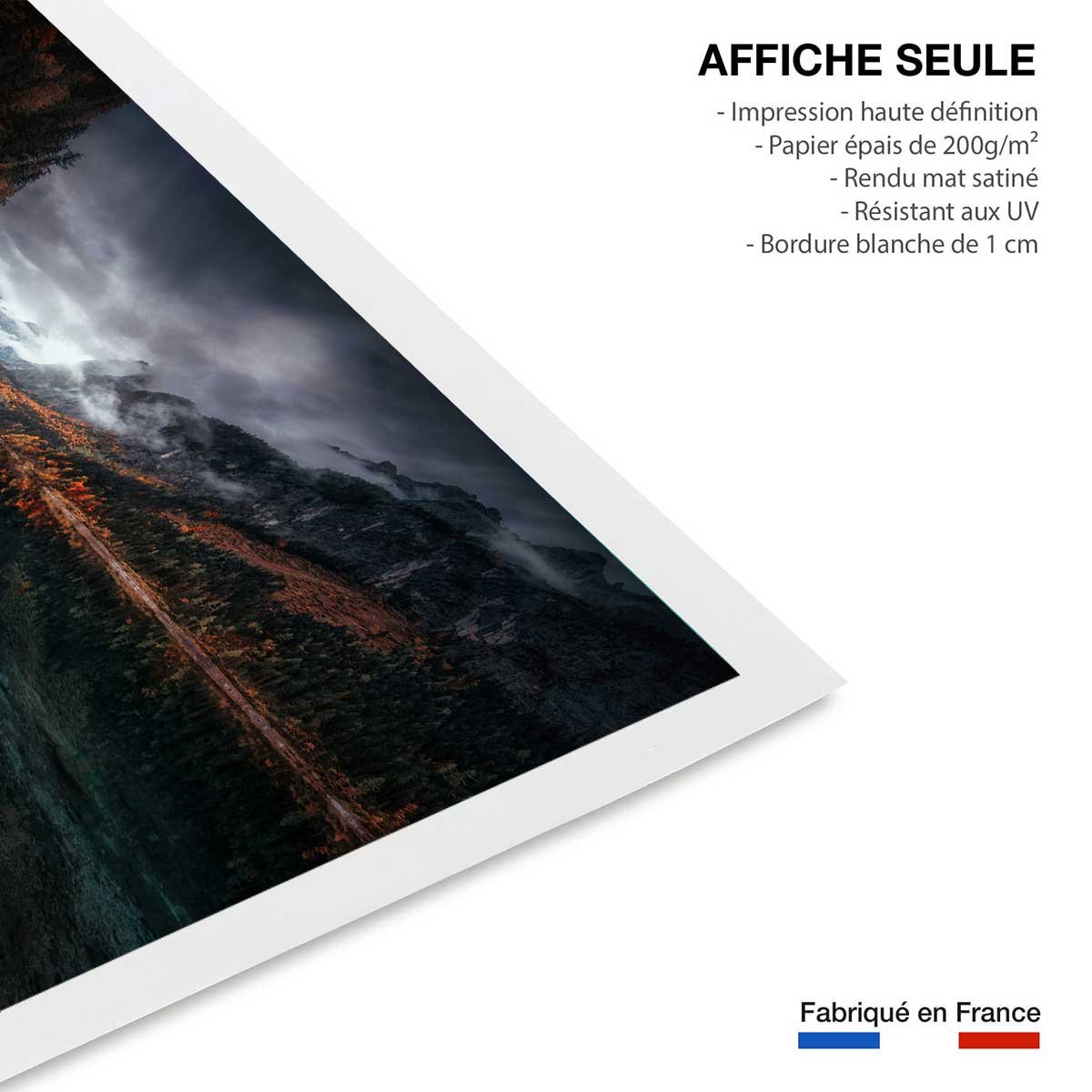 Affiche lacs en Autriche affiche seule, HEXOA