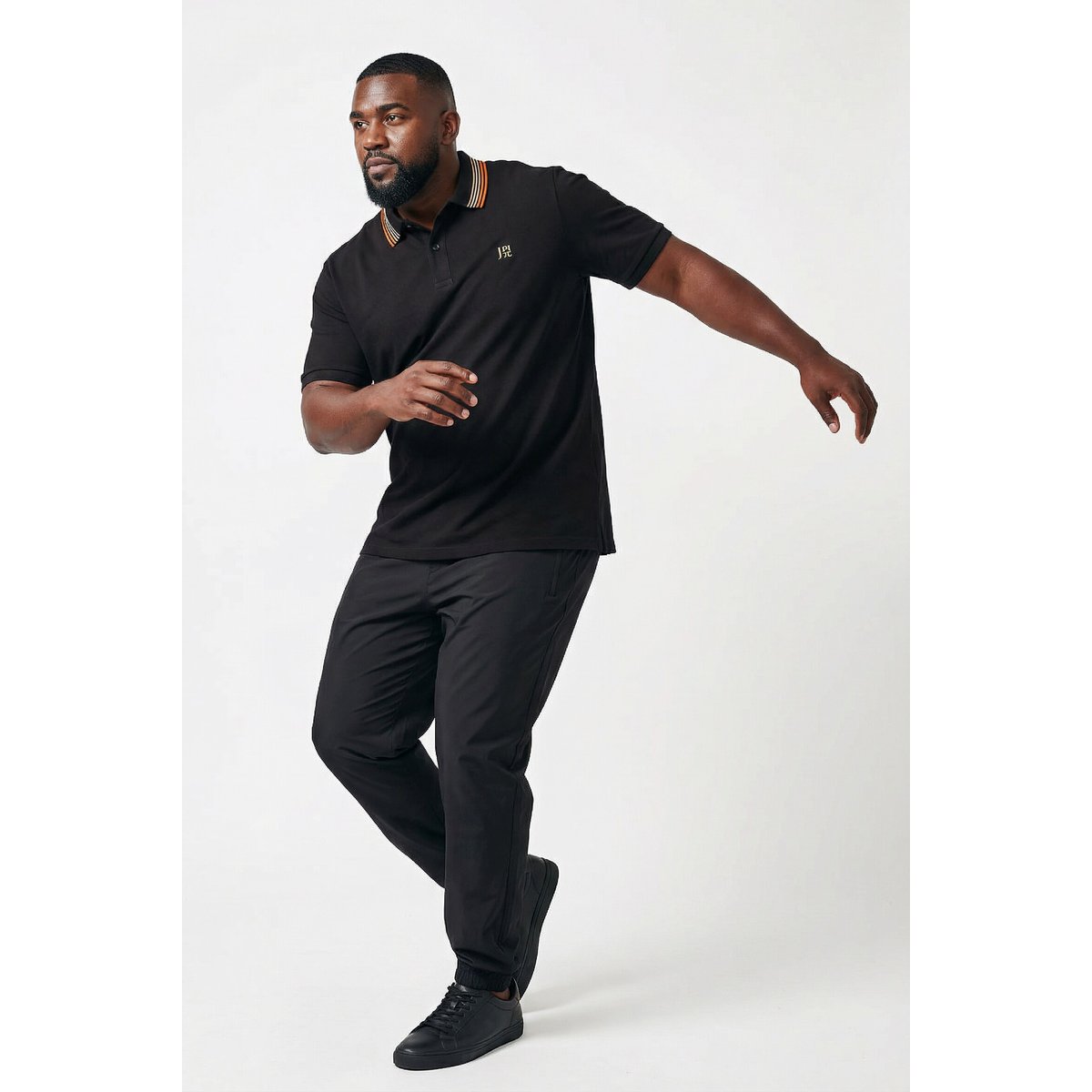 Polo FLEXNAMIC®, manches courtes noir, JP1880