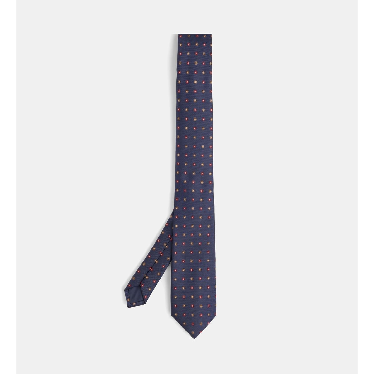 Cravate maflower fleurie bleu marine, GALERIES LAFAYETTE