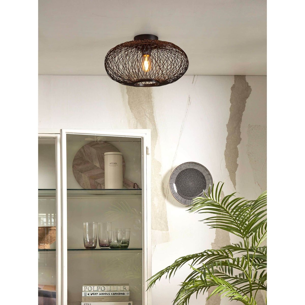 Plafonnier Bambou CANGO noir, GOOD & MOJO