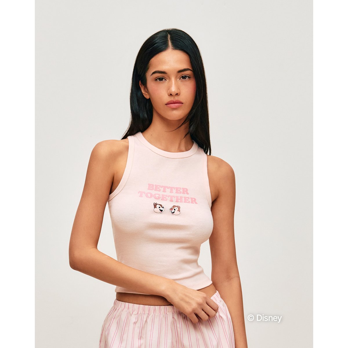 Débardeur en jersey Tic et Tac TICTOPIZ rose poudre, UNDIZ