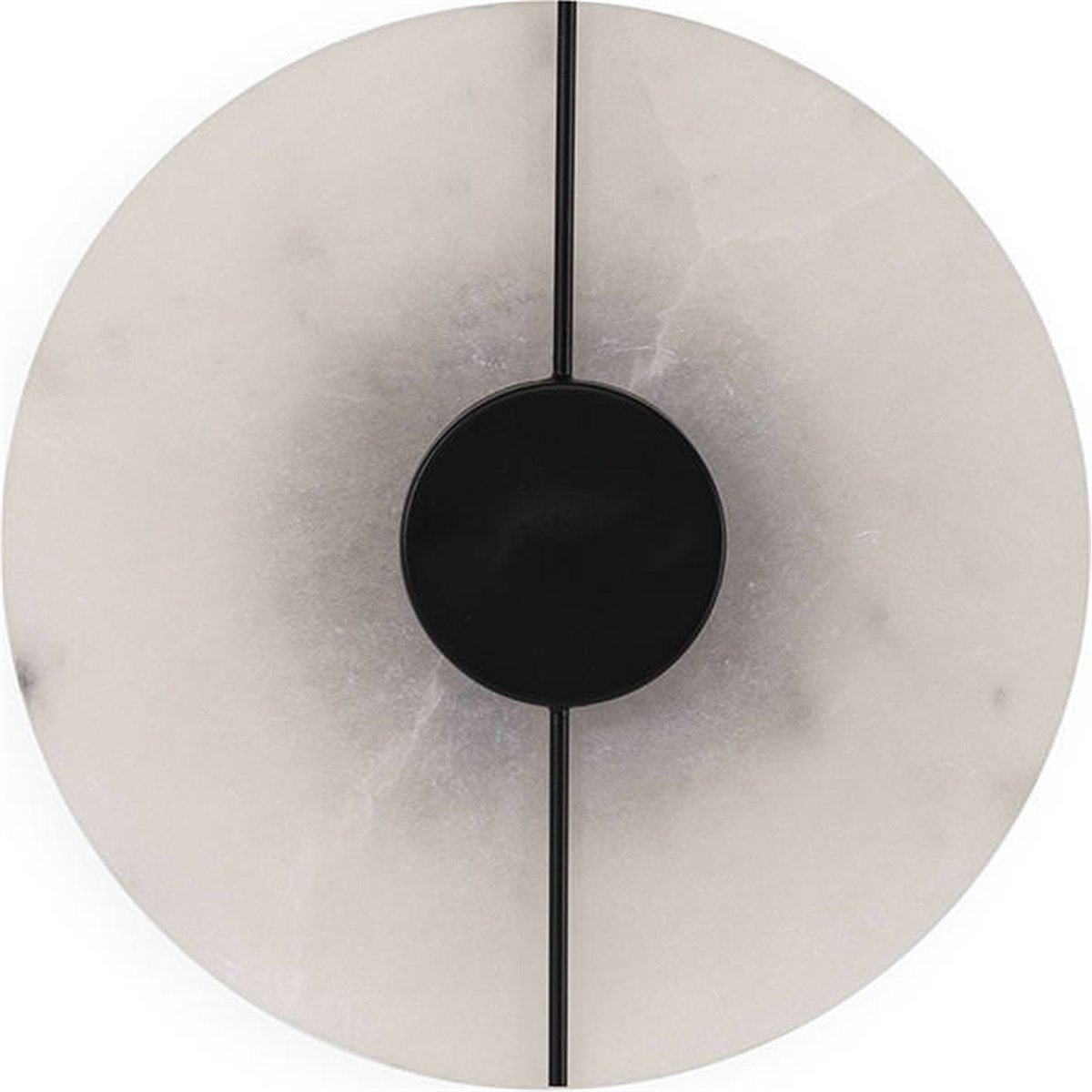Applique ronde en albâtre et métal naturel et noir mat, RECOLLECTION