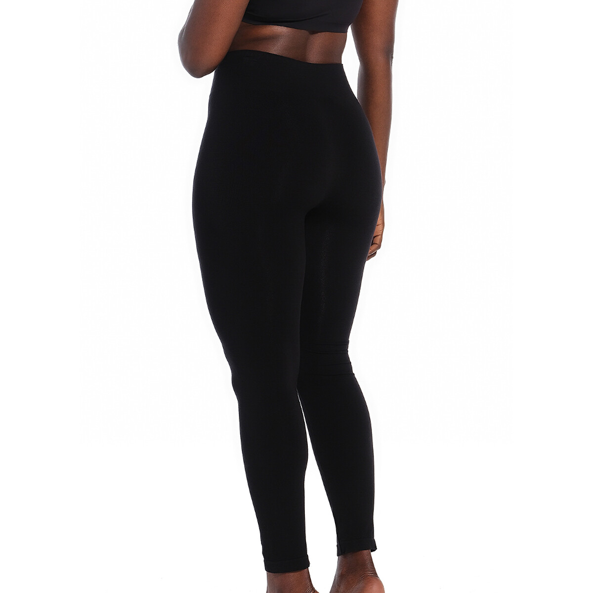Leggings senza piedi in fibre di bambù nero , MAGIC BODYFASHION