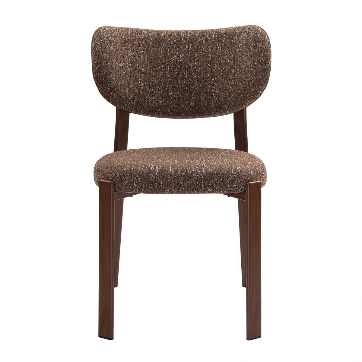 Lot de 2 Chaises en tissu OSLO marron, CALICOSY