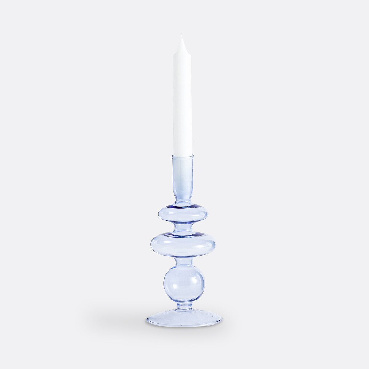 Kandelaar in glas H20 cm, Chilava blauw, LA REDOUTE INTERIEURS