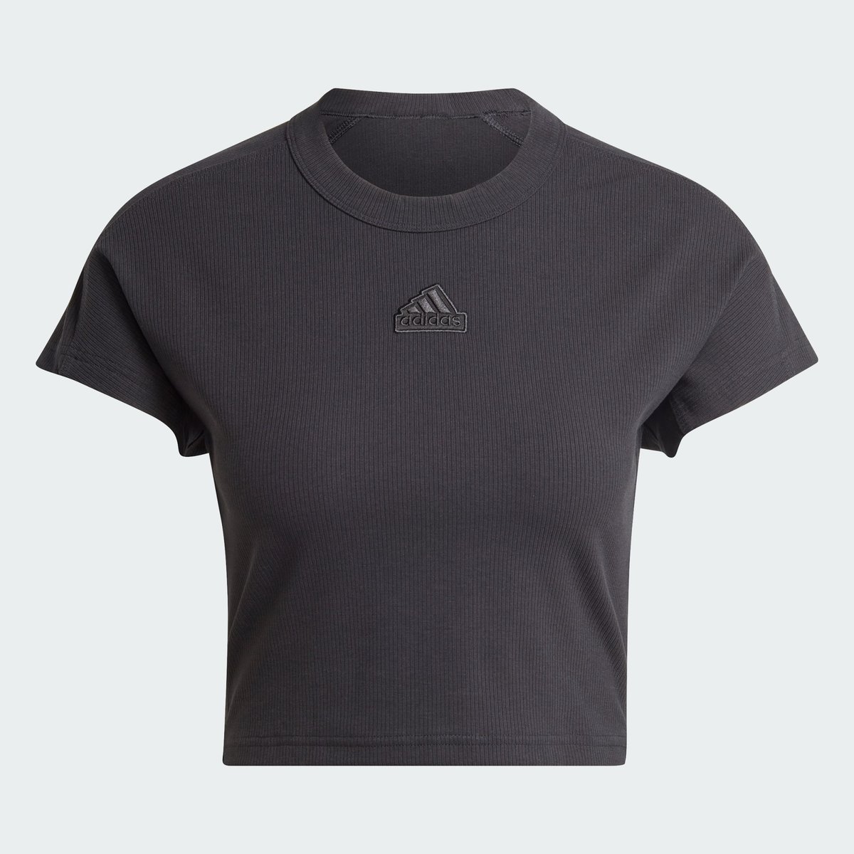 T-shirt court côtelé Lounge black, ADIDAS SPORTSWEAR