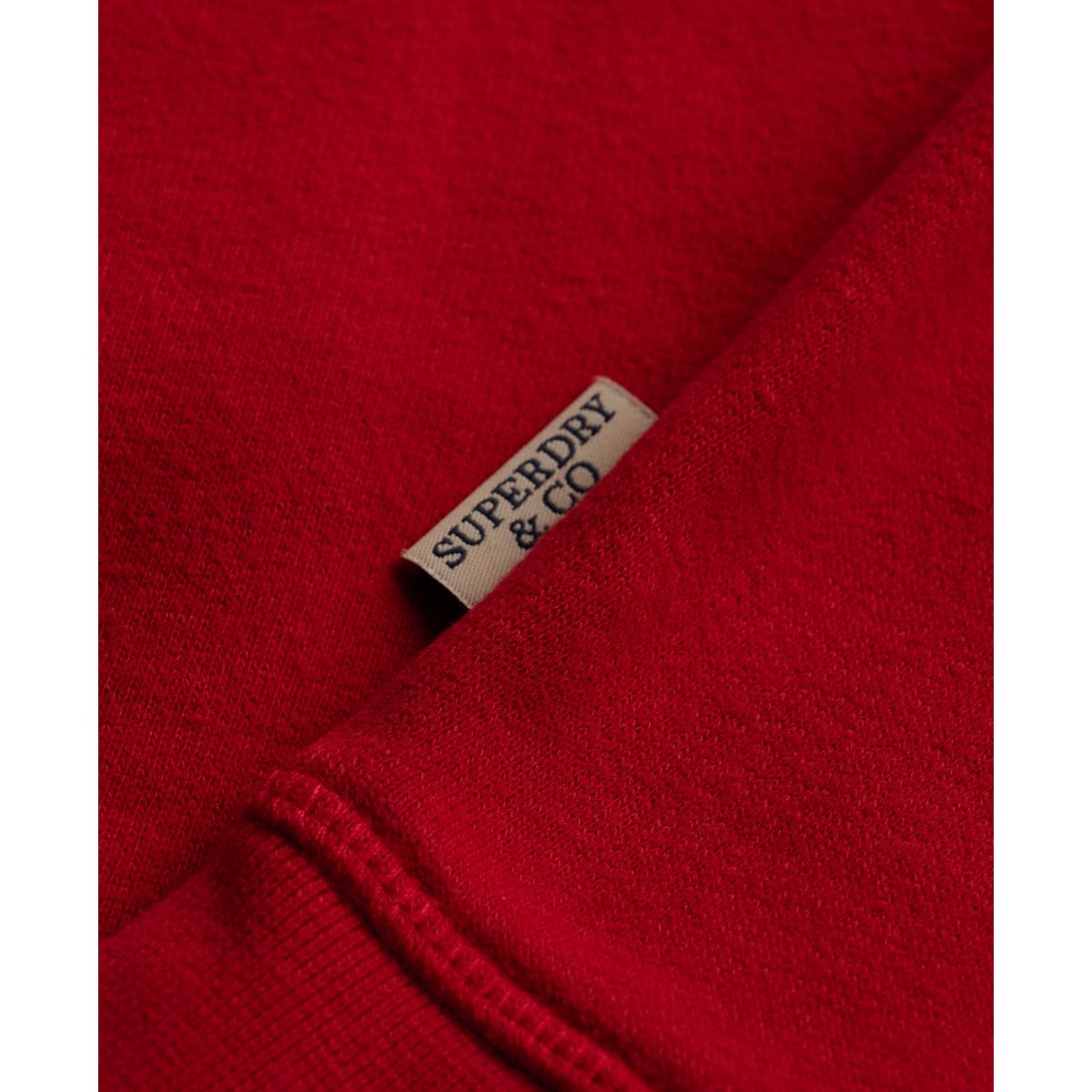 Sweat Essential Serif Logo Coupe Décontractée rouge basique, SUPERDRY