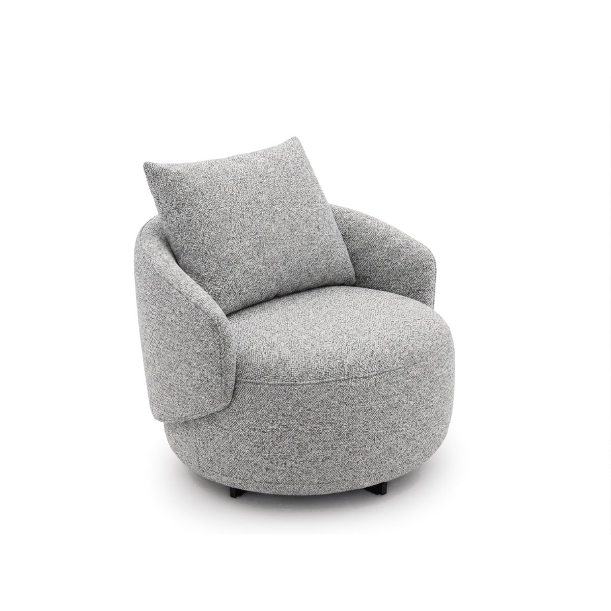 Fauteuil tissu chiné, LEXIE gris, BOBOCHIC