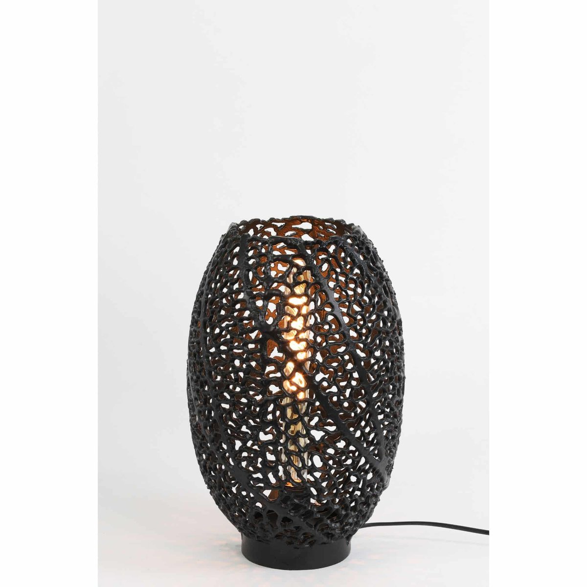 Lampe À Poser Métal SINULA noir mat, LIGHT & LIVING