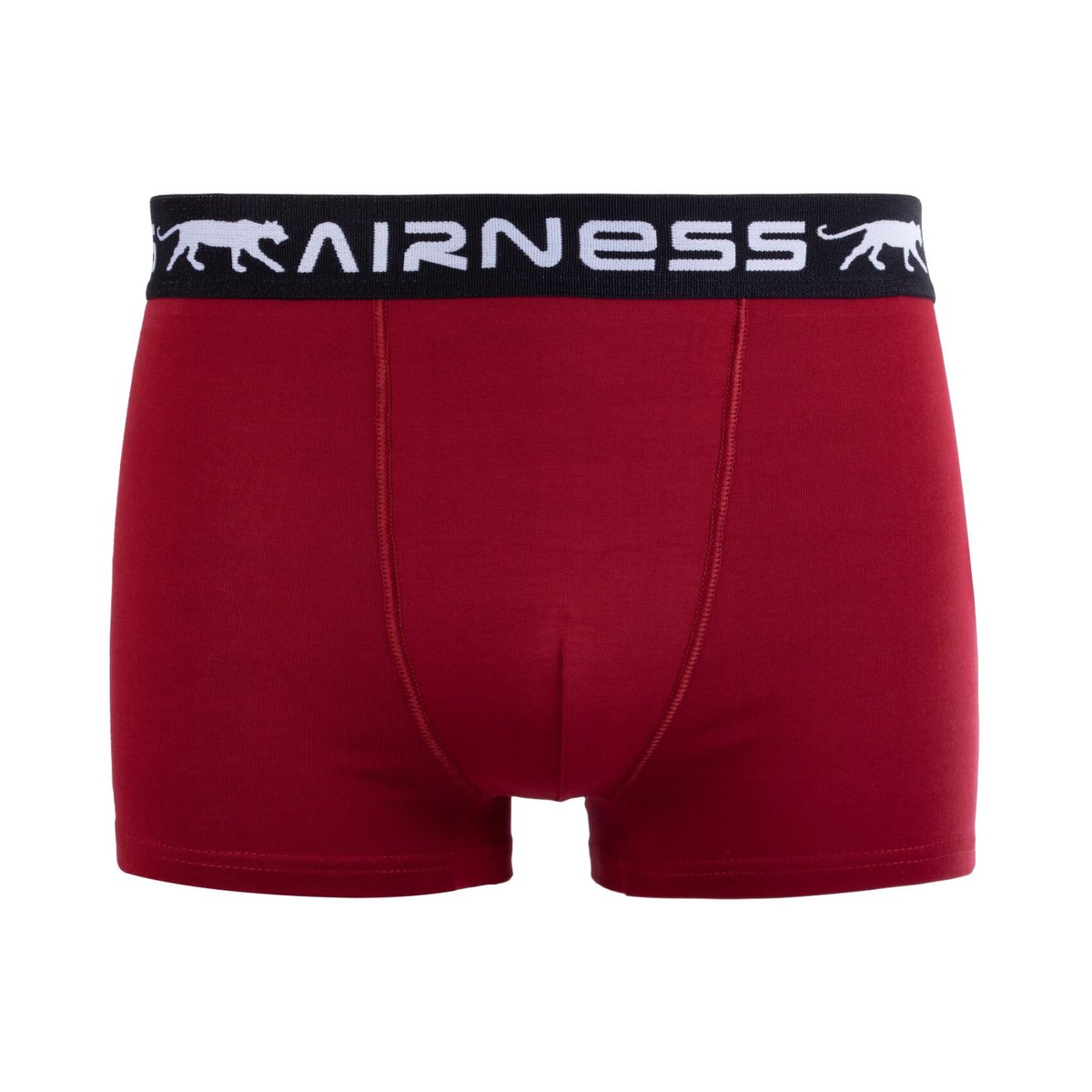 Lot De 5 Boxer Coton noir/rouge/gris, AIRNESS