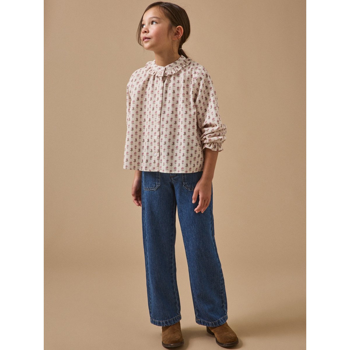 Chemise imprimée en velours imprimé rosie, CYRILLUS