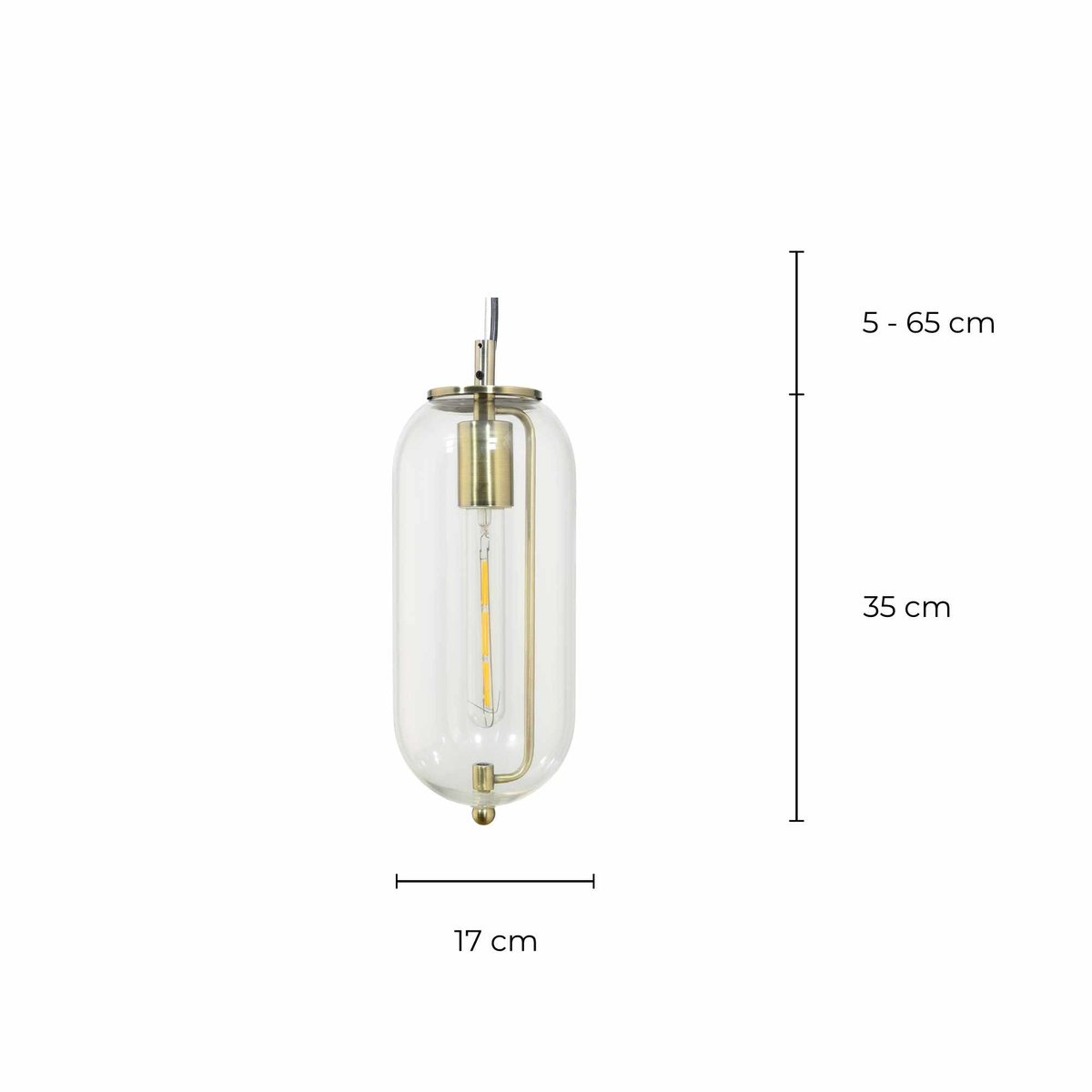 Suspension en verre et métal, SENSIAL PM laitontransparent, C-CREATION