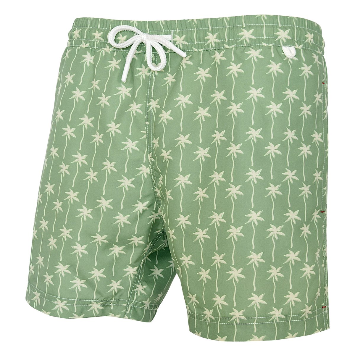 Short de bain Montauk 2677 white palms vert, LES LOULOUS DE LA PLAGE