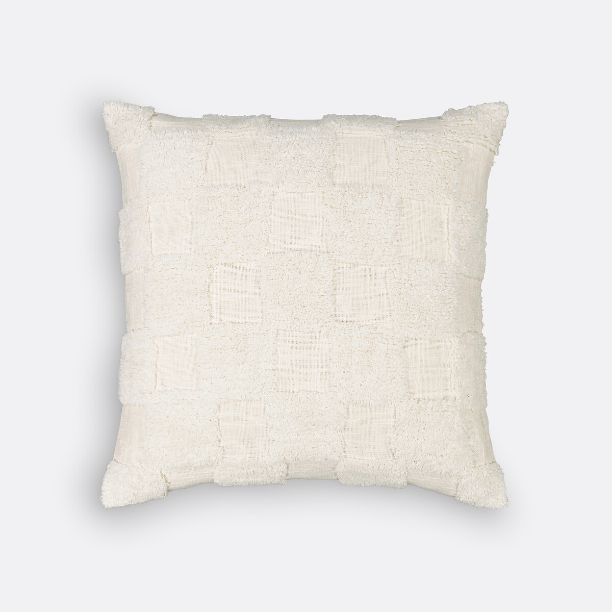 Renzo 65 x 65cm Tufted Cotton Cushion Cover ecru , LA REDOUTE INTERIEURS