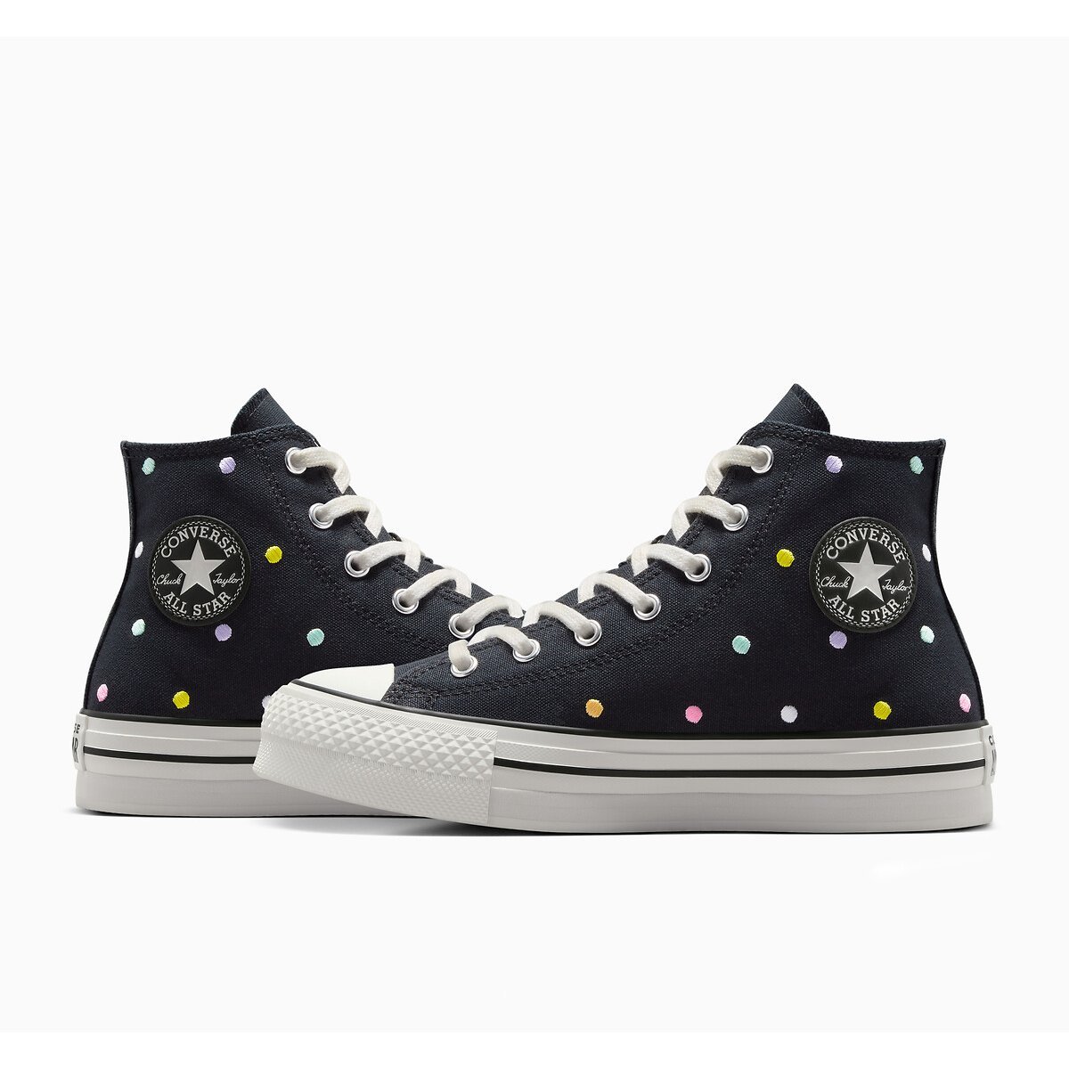 Kids All Star EVA Lift Polka Dot Trainers black/multi-coloured, CONVERSE