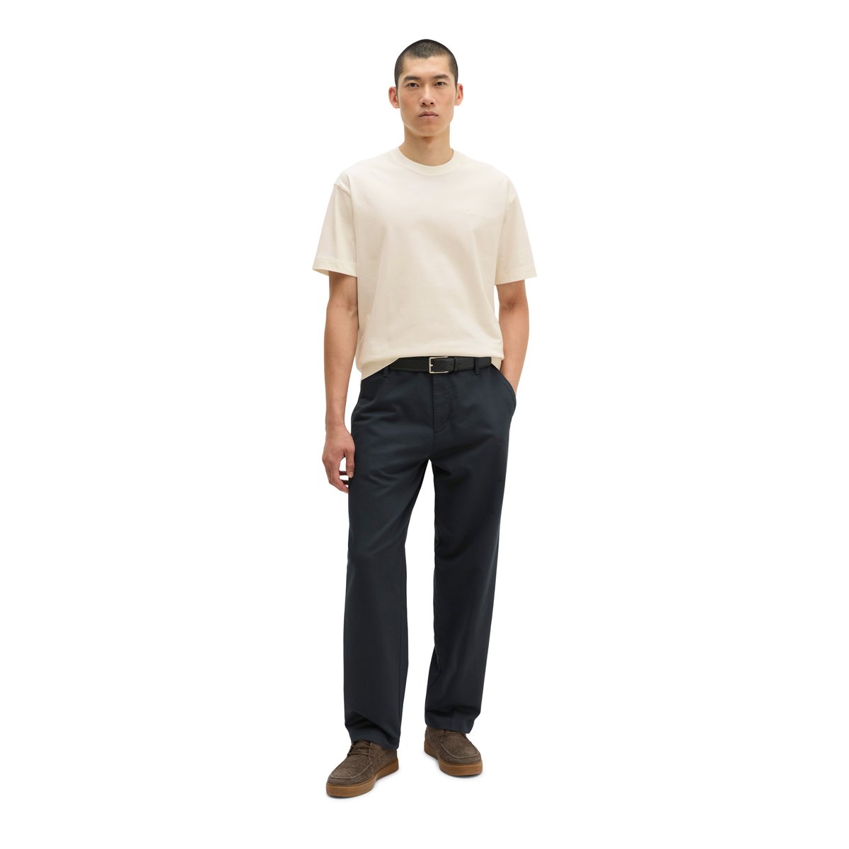 T-shirt relaxed en jersey de coton bio épais blanc, MARC O'POLO