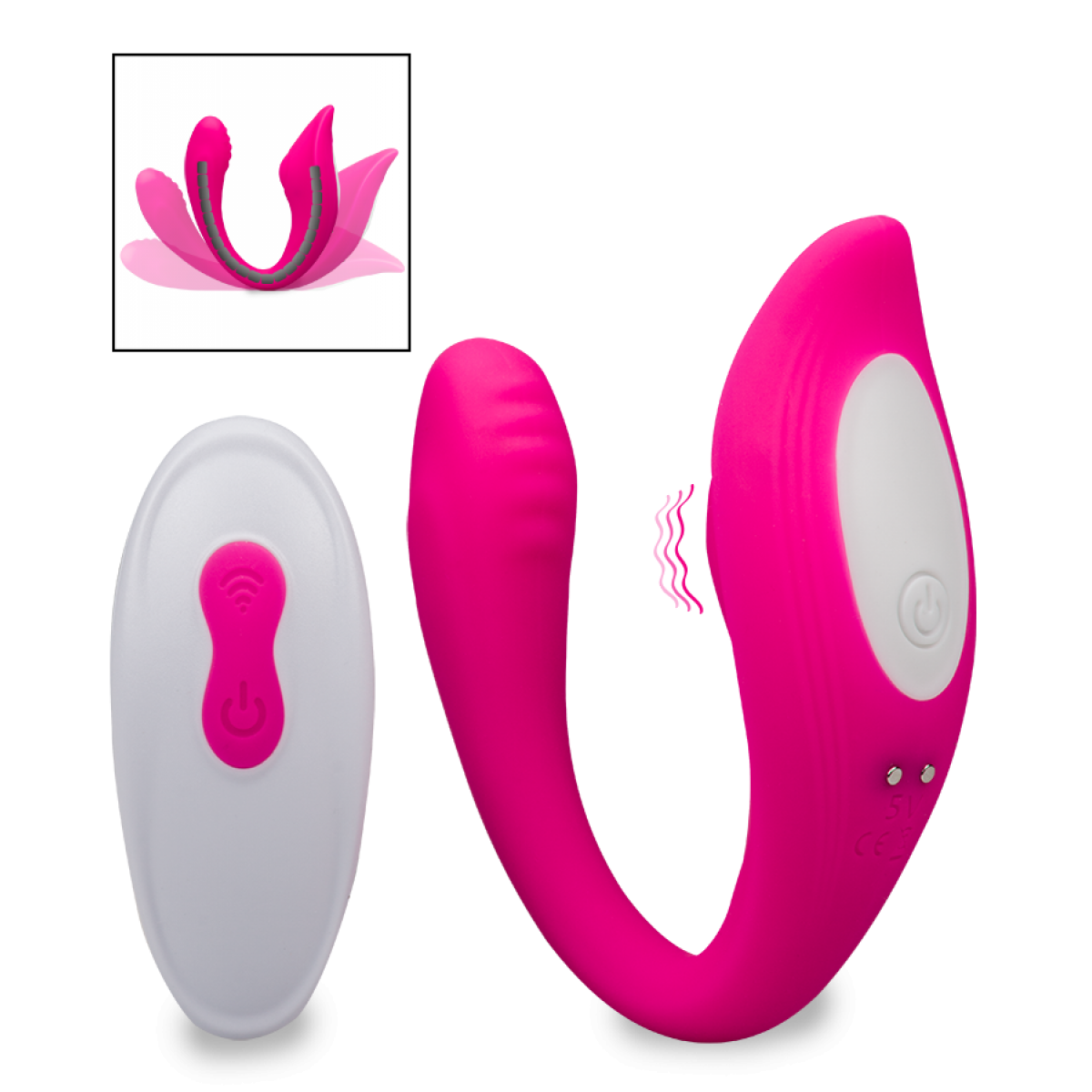 Stimulateur clitoridien et point G articulé télécommandé Idol rose, LOVE AND VIBES