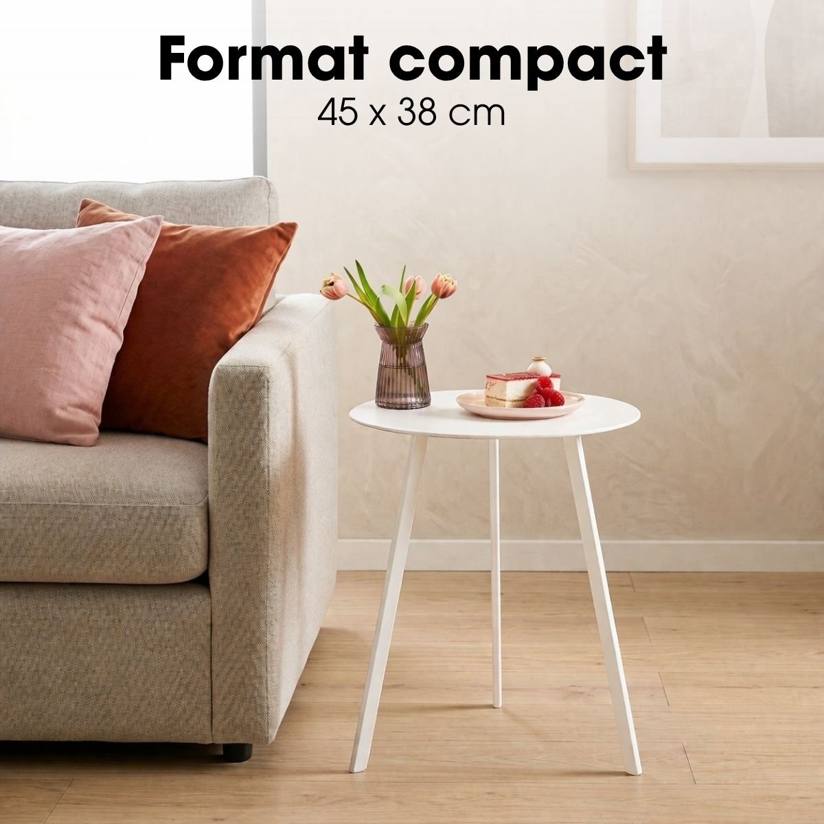 Table de jardin SEATLE blanc, MICA DECORATIONS