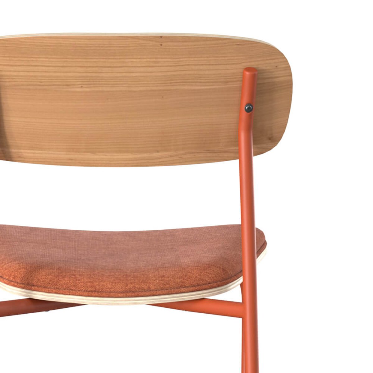 Lot de 2 chaises pour îlot central en tissu 65 cm - ALBA terracotta, MAISON PAVANE