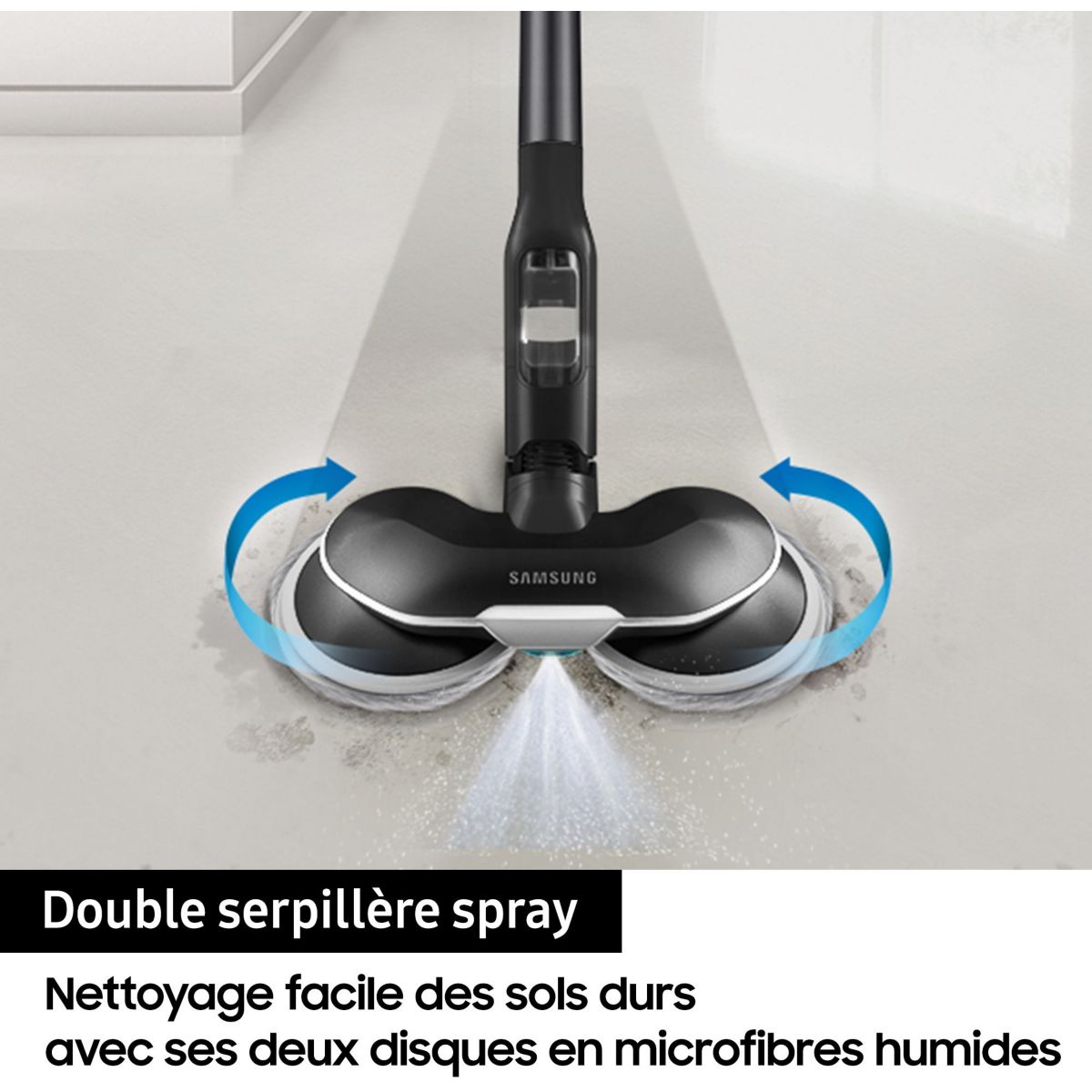 Brosse Double serpillière rotative sols durs aspirateur balai Jet couleur unique, SAMSUNG