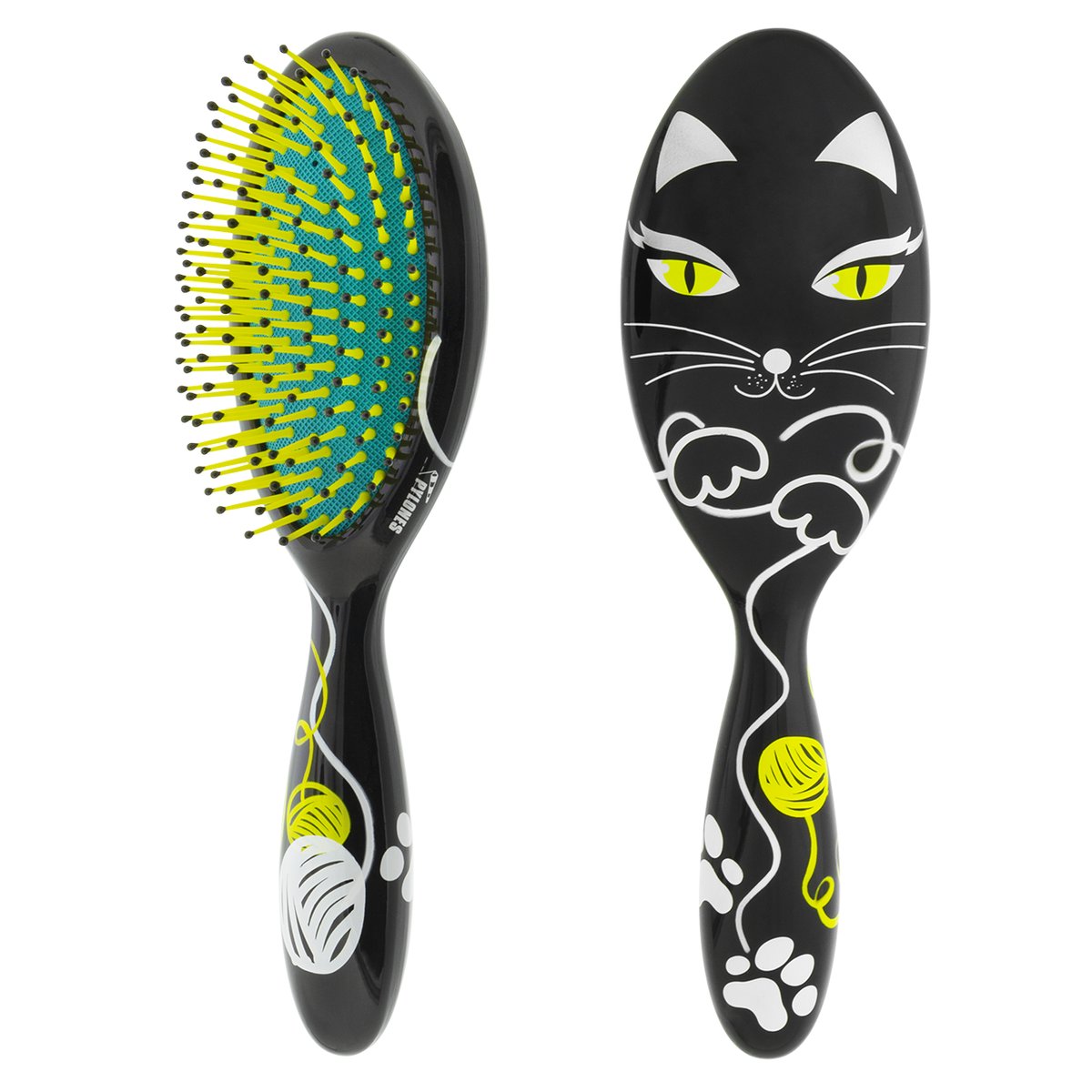 Grande brosse à cheveux Ladypop Large black cat 2, PYLONES