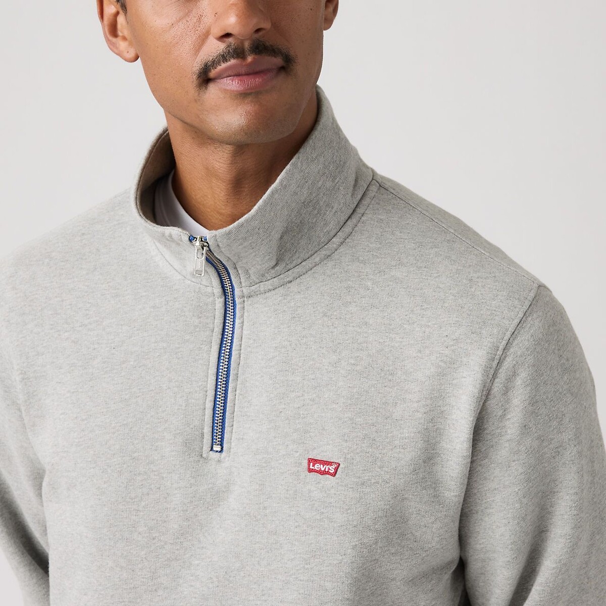 Sweat demi-zippé gris chiné, LEVI'S