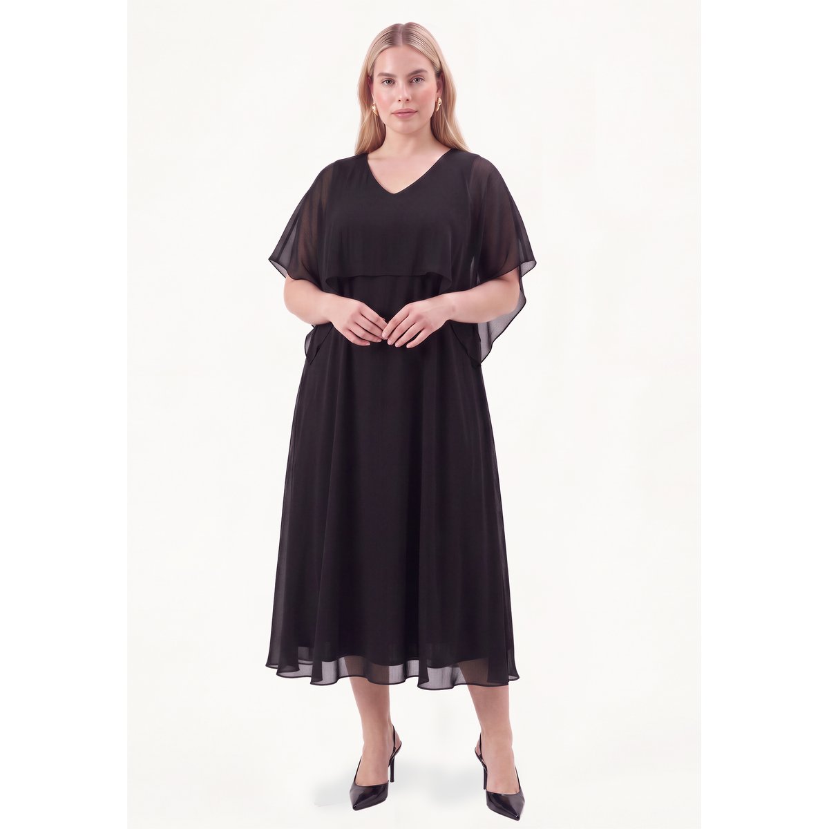 Robe avec manches longues noir, YOEK